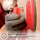 3M Random Orbital Sander - Self Generated Vacuum Sander - 6” x 3/16” Diam. Orbit - Pneumatic Palm Sander - Hook and Loop Pad - For Wood, Composites, Cubitron