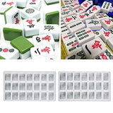 W-LOVE Mahjong Dice Epoxy Resin Casting Mold Resin Silicone Molds for DIY Craft Project Mahjong Game Set, Multicolor W-LOVE