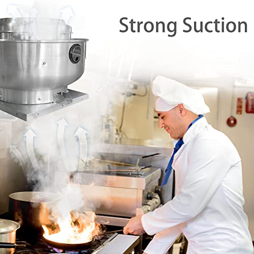 FICBXRA Restaurant Hood Grease Rated Exhaust Fan- Truck Exhaust Fan High-Exhaust Fan Speed Direct Drive Centrifugal Upblast Exhaust Fan 0.5HP 110 FICBXRA
