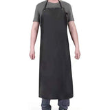 PUPOPIK Waterproof Rubber Vinyl Apron 40" -Stay Dry - Chemical Work Apron Durable with Adjustable Apron for Dishwashing (BLACK-1PACK) PUPOPIK
