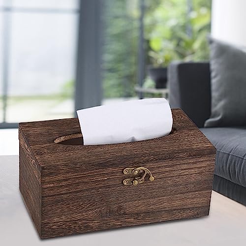 Gavigain Wooden Tissue Box, Modern Paper Facial Square Tissue Box, Unfinished Wood Tissue Box Cover for DIY Custom Design, Paper Napkin Holder Case Gavigain