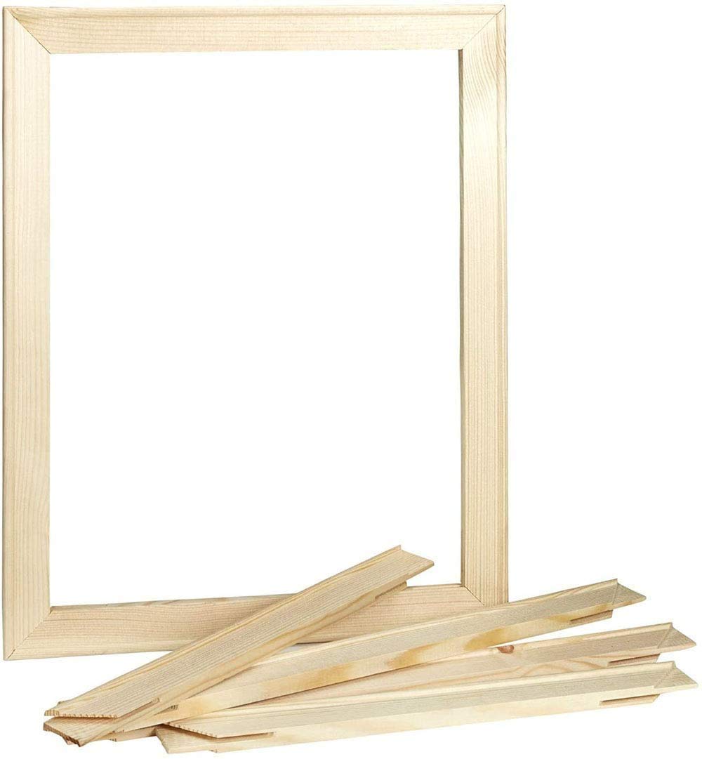 DIY Solid Wood Canvas Frame Kit 16 x20 Inch for Oil Painting & Wall Art - Wooden Art Frames with Thumb Tacks(4 Strips) - WoodArtSupply