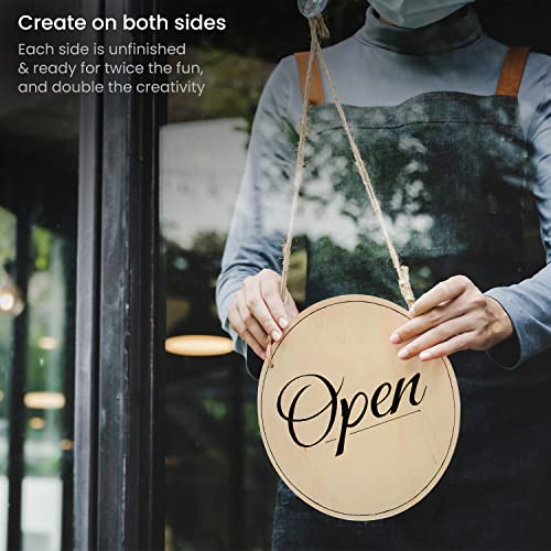 Arteza MDF Wood Slices, 10 Pieces, 5 x 11.8-Inch Circles and 5 x 9.05-Inch Squares, Smooth Unfinished Wooden Pieces, Craft Supplies for DIY Projects, ARTEZA