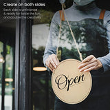 Arteza MDF Wood Slices, 10 Pieces, 5 x 11.8-Inch Circles and 5 x 9.05-Inch Squares, Smooth Unfinished Wooden Pieces, Craft Supplies for DIY Projects, ARTEZA