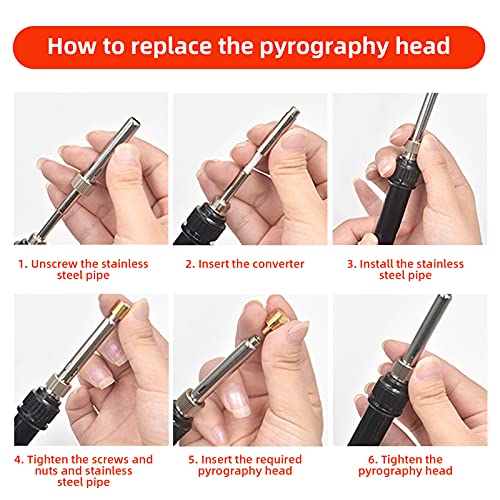 kingsea 61Pcs Pyrography Wood Burning Tips,Wood Burning Tool Kits Carving Iron Tip for Embossing/Adults/Beginners/Birthday/Wedding Kingsea