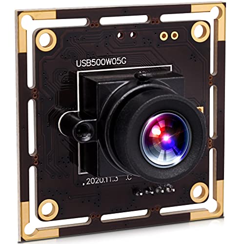 ELP 5mp Wide Angle USB Camera Module for Computer and Raspberry Pi Mini UVC USB2.0 PC Camera 100degree Low Distortion Webcam Board MI5100 Lightburn - WoodArtSupply