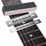 Vankcp 6Pcs Guitar Repair Tool Kit with Storage Bag, Including Guitar Fret Leveling Beam, Guitar Fret File, Fret Rocker, 2Pcs Fingerboard Guards for Vankcp