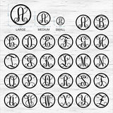 Precision Cut Unfinished Wood Vines Circle Monogram Letter Back40Life