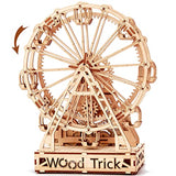 Wood Trick Ferris Wheel Rotating Mechanical Model - 3D Wooden Puzzles for Adults and Kids to Build - Engineering DIY Wooden Models for Adults to Wood Trick