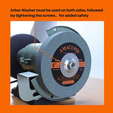 AmaCupid Bench Grinding Wheel 6 inch, for Sharpening Hard Alloy Tools, Products of Non-Metallic Materials. Green Silicon Carbide Abrasive. 1/2 Inch AmaCupid
