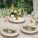 Wood Slices 6Pcs 10"-12.5 Inch Wood Slices for Centerpieces/Table Large Wood Rounds for Centerpieces/Crafts/Ornaments/DIY Projects ZKHOB