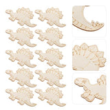 ABOOFAN 10 Pcs DIY Dinosaur Coloring Unfinished Dinosaur Toys Dinosaur Wood Slices Hollow Wood Animals Unfinished Wood Discs Dinosaur Craft Slices ABOOFAN