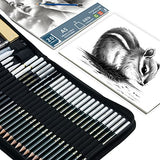 KALOUR 54-Pack Sketch Drawing Pencils Kit with Sketchbook,Include Graphite,Charcoal Pencils and Artists Tools,Pro Art Drawing Supplies for Adults KALOUR