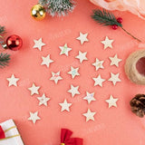 AUEAR, Wood Stars Pieces Cutout Shape Wood Stars Craft for Crafts Arts Sewing DIY Decorating (1 inch, 200 Pack) AUEAR