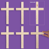 Factory Direct Craft Package of 6 Unfinished Wood Wall Crosses for VBS, Scouts and Bible School Projects Factory Direct Craft
