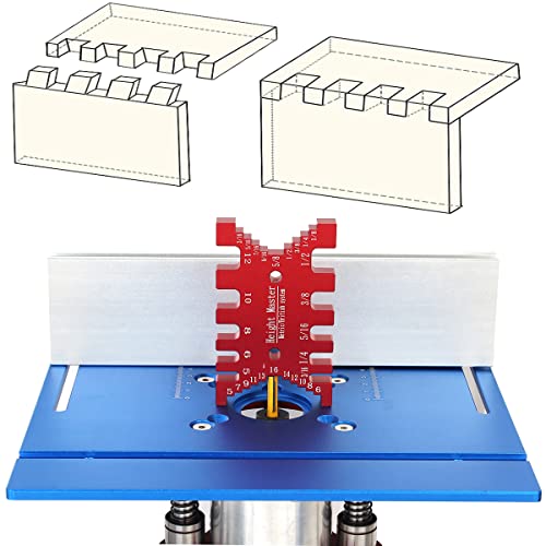 KETIPED High Precision Aluminum Dovetail Jig Metric and Imperial Tenon Caliper Card Gauge for Measuring Height Woodworking Saw Table Machine Gaps - WoodArtSupply