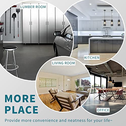 HCY 6-Tier Storage Shelf Heavy Duty Shelving Unit NSF Height Adjustable Metal Rack with Wheels for Laundry Bathroom Kitchen Garage Pantry HCY