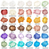 Smalltongue Mica Powder for Epoxy Resin, 36 Colors, 0.35 oz(10g) Bottles Mica Glitter Powder, Mica Pigment Powder for Lip Gloss, Soap Making, Bath Smalltongue