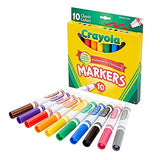 Crayola Broad Line Markers, Classic Colors 10 Each, 10 Count (Pack of 1) Crayola