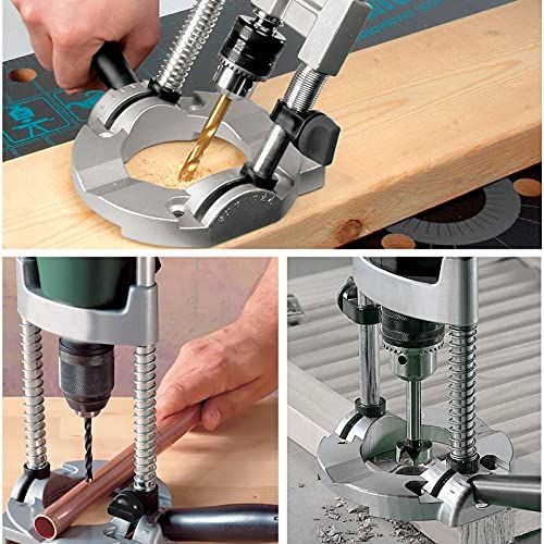 CertBuy Portable Drill Press for Hand Drill, Multi-Angle Drill Guide Attachment For 1/4 Inch and 3/8 Inch Adjustable Angle Drill Holder Guide, - WoodArtSupply