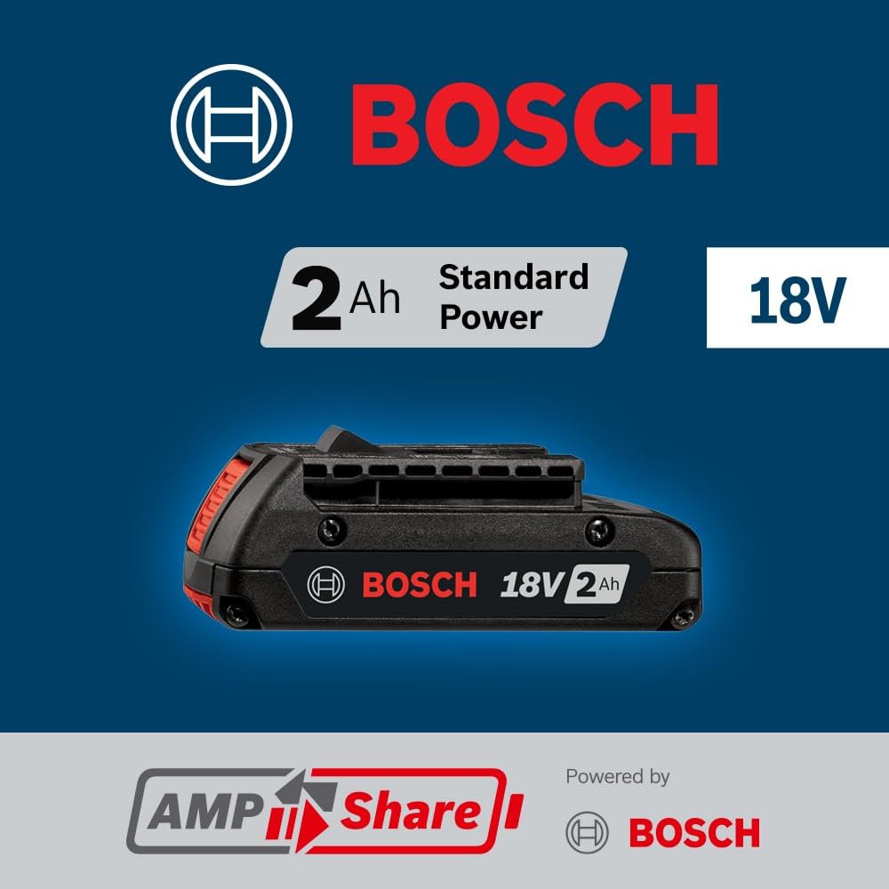 BOSCH BAT612-2PK 18V Lithium-Ion 2 Ah Standard Power Batteries, 2-Pack - WoodArtSupply