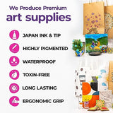 PINTAR Skin Tone Markers Medium Tip - Skin Tone Watercolor Paint Pens - Skin Tone Acrylic Paint Markers - Acrylic Paint Pens for Rock Painting, Wood, PINTAR