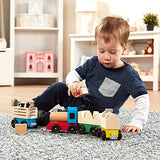 Melissa & Doug Wooden Farm Train Set - Classic Wooden Toy (3 linking cars) Melissa & Doug