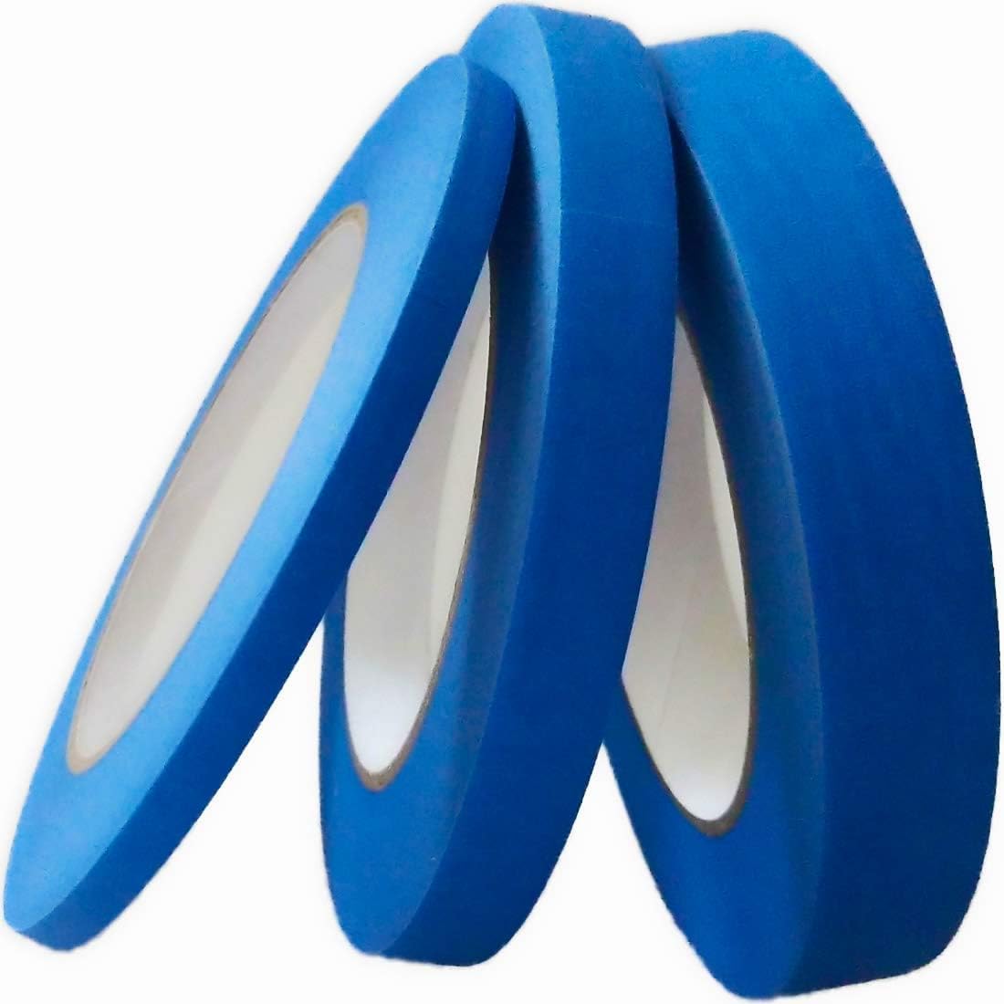 DOAY Blue Painters Tape 1/4" 1/2" 3/4" x 60 Yard - Multi Size Pack - Multi Surface Use - 3 Rolls DOAY