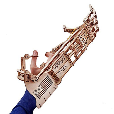 Wood Trick Wooden Robot Hand 3D Wooden Puzzle - Robotic Hand Wood Model Kit to Build Wood Trick