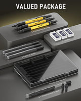 Nicpro 3 PCS 1.3 mm Mechanical Pencils Set with 36 Lead Refill, 3 Eraser - Weatherproof Metal Barrel, Heavy Duty Carpenter Pencil for Outdoor Marking Nicpro