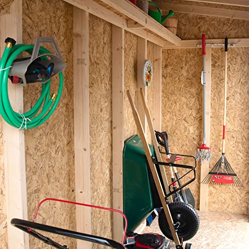 Handy Home Products Cambria 10x4 Outdoor Wood Storage Shed with Full Floor System Handy Home Products