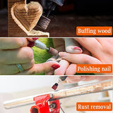 AUSTOR Aluminum Oxide Sanding Drum Set with Free Box Including 120 Pieces Drum Sander Sanding Sleeves and 12 Pieces Drum Mandrels for Dremel Rotary AUSTOR