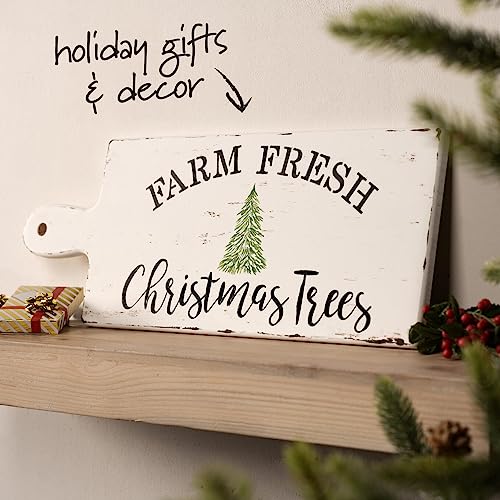 Plaid Wood Unfinished Charcuterie Board, 18" x 7" Wooden Surface Perfect for DIY Arts and Crafts Projects, 63689 Plaid