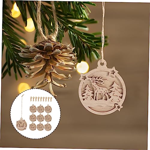 Abaodam Unfinished Wooden Cutouts 30 pcs Double Decorative Wood Chips Christmas Hanging Decorations Toy for Kids Toys for Kids Graffiti Wooden Slices Abaodam