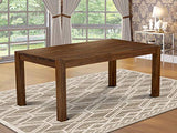 East West Furniture LM7-0N-T Lismore Dining Room Rectangle Rustic Wood Table, 40x72 Inch, Walnut East West Furniture