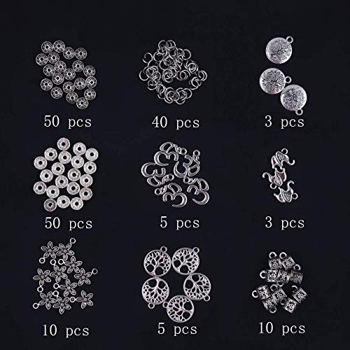 Fishdown 418 pcs 8mm Crystal Beads for Jewelry Making, Natural Stone Healing Beads for Bracelets, Gemstone Beading & Jewelry Necklace Making DIY Kit - WoodArtSupply