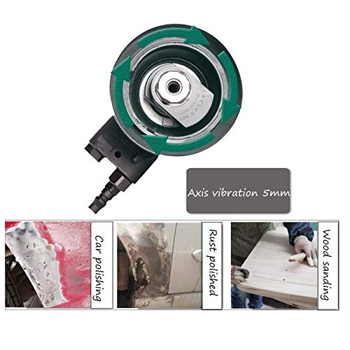 Professional Air Random Orbital Sander, Heavy Duty Dual Action Pneumatic Palm Sander (6 inch, Red) HUAXIU