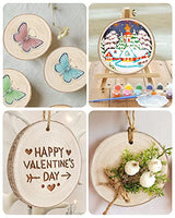 Wood Slices 6 Pack 9-10.5 Inch Large Wood Rounds Natural Wood Slices for Centerpieces,Wedding&BabyShower,Table Decorations,Crafts,DIY,Arts BeNiNat