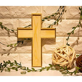 12 Pack Unfinished Wooden Cross Cutouts for Church, Sunday School Crafts, DIY Home Wall Decor (8.9 x 6.5 In) Genie Crafts