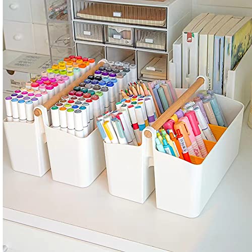 ENVIABELL 2 Pack Art Caddy Organizer Portable, Craft Organizers and  Storage, Large Pen Holder for Desk, Art Supply Storage Organizer with DIY  Dividers