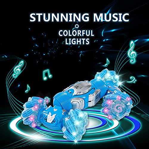 BEMITON Boys Aged 6-12 Birthday Gift Ideas- Gesture Sensing RC Stunt Car Toy for Kids, Hand-Controlled 2.4Ghz Remote Control Twist Cars, 4WD BEMITON