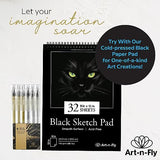 Gold & Silver Gel Pen for Artist 0.7mm Fine Point - Gold Ink Pen with Japanese Ink 6 PACK - Silver/Gold Metallic Pens for Art Drawing, Sketching & Art-n-Fly