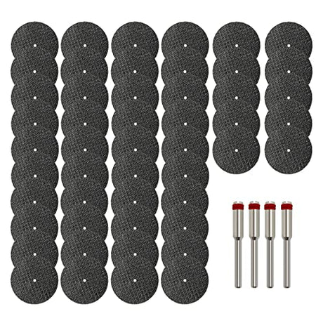 50pcs Rotary Tool Cut Off Wheels 1-1/4'' Fiberglass Reinforced Cutting Wheel Discs with 4Pcs Mandrels Rotary Tool Accessories for Cutting Metal, YGFRSTO