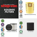 Shop Vac 8252605 Wet Dry Utility Vacuum with SVX2 Motor Technology, 16 Gallon, 2.5 Inch Diameter x 8 Foot Hose, 150 CFM, (1 Pack) Shop-Vac