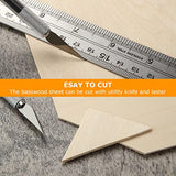 DAJAVE 25 Pack 8x12 Inch Basswood Sheets, 1/16 Inch Thin Craft Plywood Sheets, Unfinished Wood Sheets for Crafts, DIY Wood Arts, Model Making, Wood DAJAVE