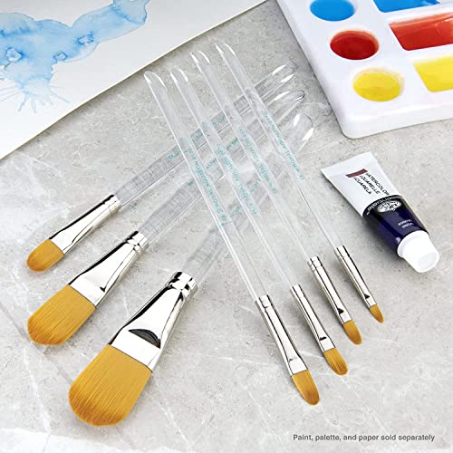 Aqualon 243921 Filbert Brush Set, 7/Pkg - WoodArtSupply