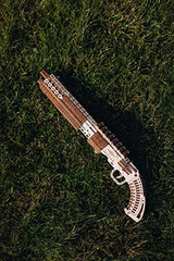 Wood Trick Shotgun 3D Wooden Puzzles for Adults and Kids to Build - Detailed Construction - 23x8″ - Wooden Model Kits for Adults and Teens to Build - Wood Trick