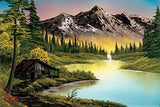 Bob Ross Mountain Retreat Art Print Bob Ross Poster Bob Ross Collection Bob Art Paintings Happy Accidents Bob Ross Print Decor Mountains Painting Poster Foundry