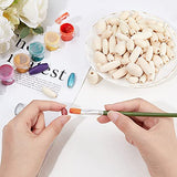 OLYCRAFT 210PCS Oval Wood Beads Natural Wooden Beads Mixed Size Unfinished Wooden Barrel Beads, Wood Loose Spacer Beads for Jewelry Making DIY OLYCRAFT