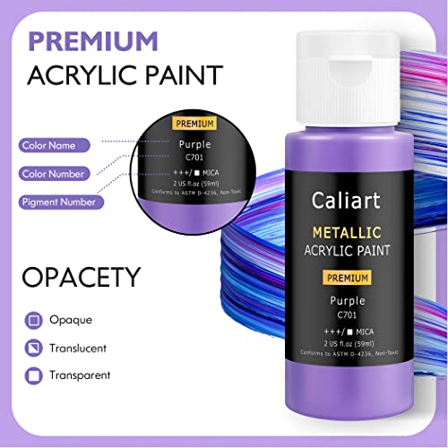 Caliart Acrylic Paint Set With 12 Brushes, 24 Colors (59ml, 2oz) Art Craft  Paints Gifts for Artists Kids Beginners & Painters, Halloween Pumpkin